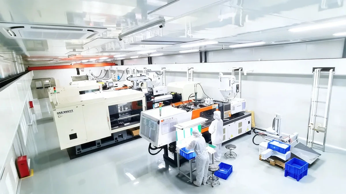 ISO cleanroom environment for precision injection molding at First Mold’s facility in Dongguan, China.
