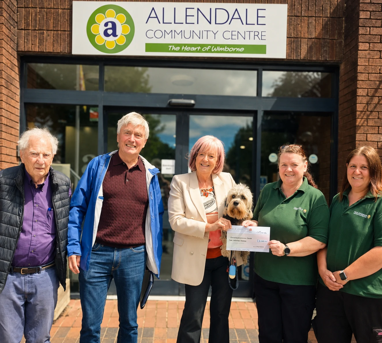 Photo Presentation of the donation by the Poole and Wimborne Woodland Burial
