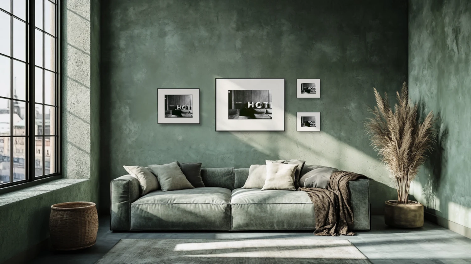 APHEUM Frames S, M and L in a loft living space - three sizes, one aesthetic. © APHEUM