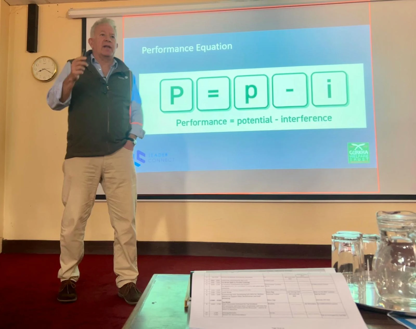 Neil Jurd teaching team theory to the Gurkha Welfare Trust leaders
