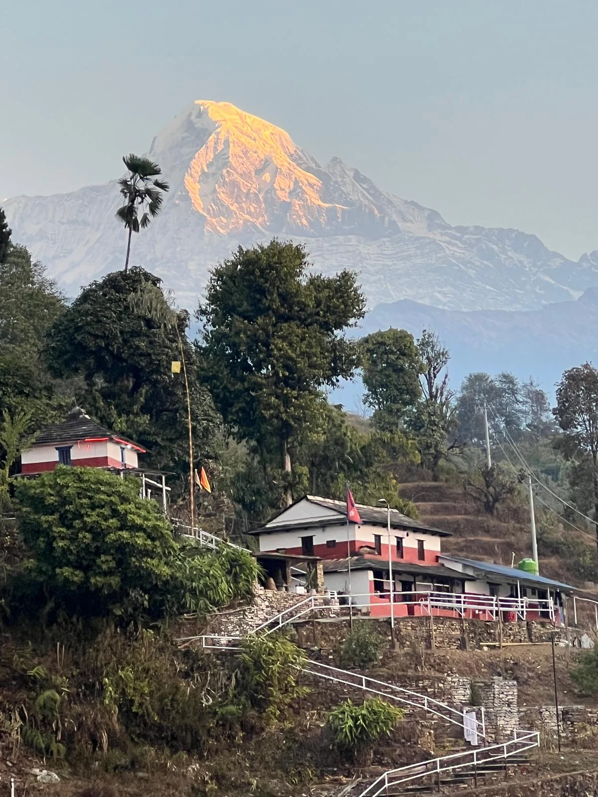 View of Machhapuchhre mountain - Neil took this photo visiting hills near Pokhara