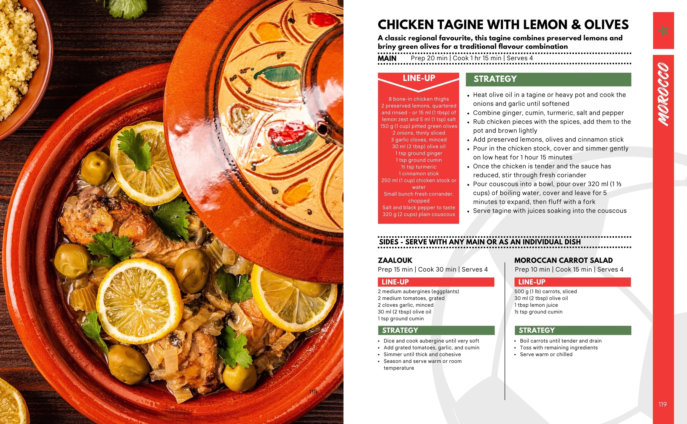 World Football Food - Sample Page Spread - Morocco