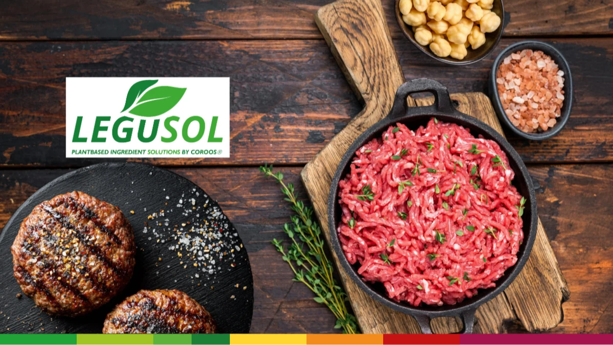 Coroos to showcase Legusol®, a new pulse-based, clean label solution for hybrid meat manufacturers at IFE this month