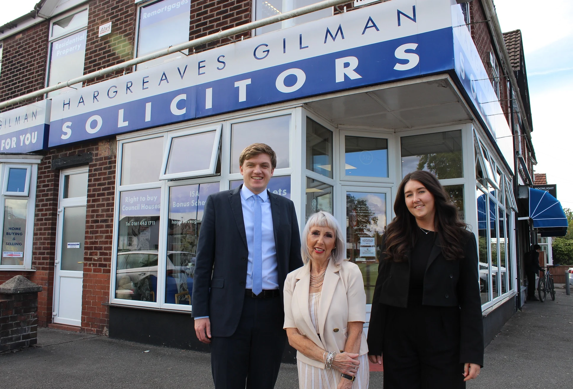 Tony Learoyd and Chloe Marsland of Hargreaves Gilman Solicitors with Susie Poppitt of Francis House (pictured centre).