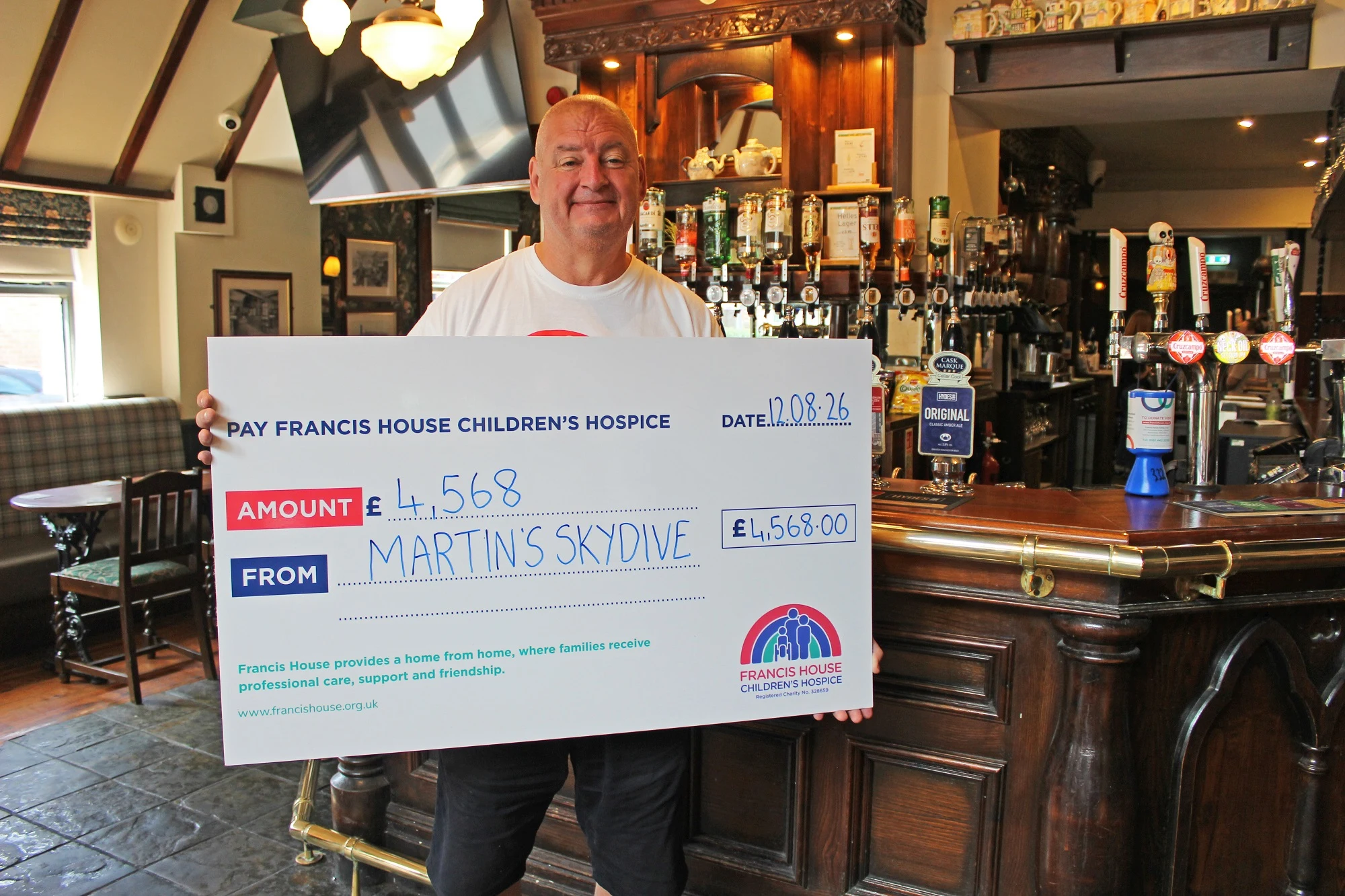 Didsbury pub manager takes to the skies to raise thousands for children’s charity