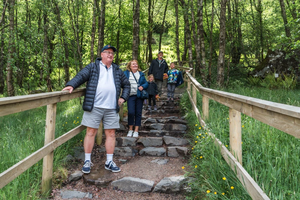 1. Families explore Scotland’s Rainforest Nature Trail at Loch Katrine, discovering one of the easternmost surviving fragments of Scotland’s rare temp
