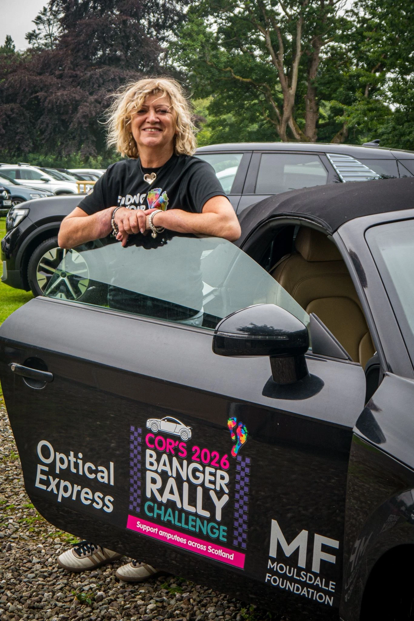 Cor in her Audi TT she will be driving from Glasgow to Nice and back.