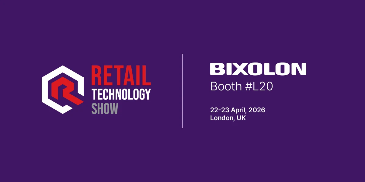 BIXOLON exhibits at the Retail Technology Show 2026.