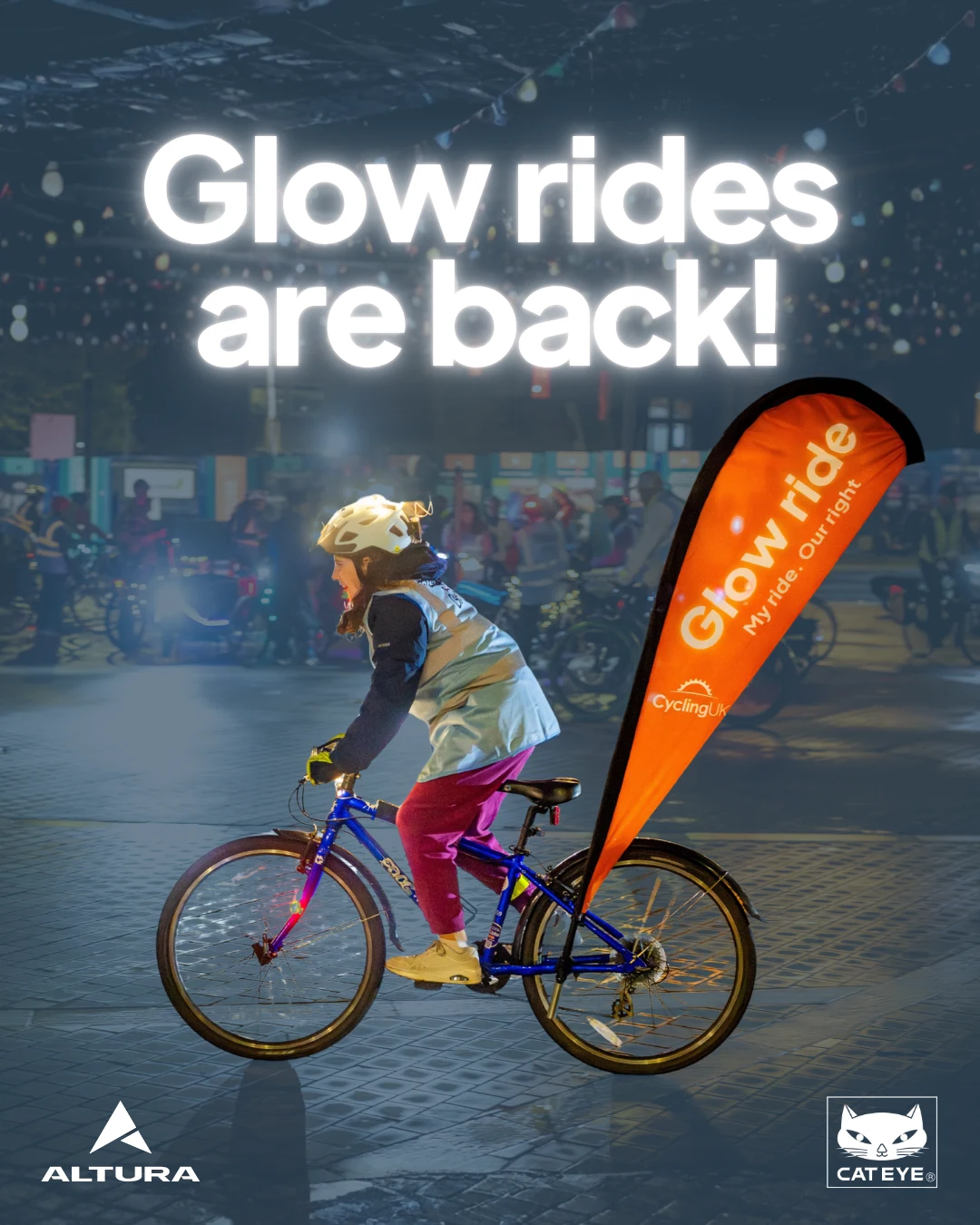 Cyclist in the dark