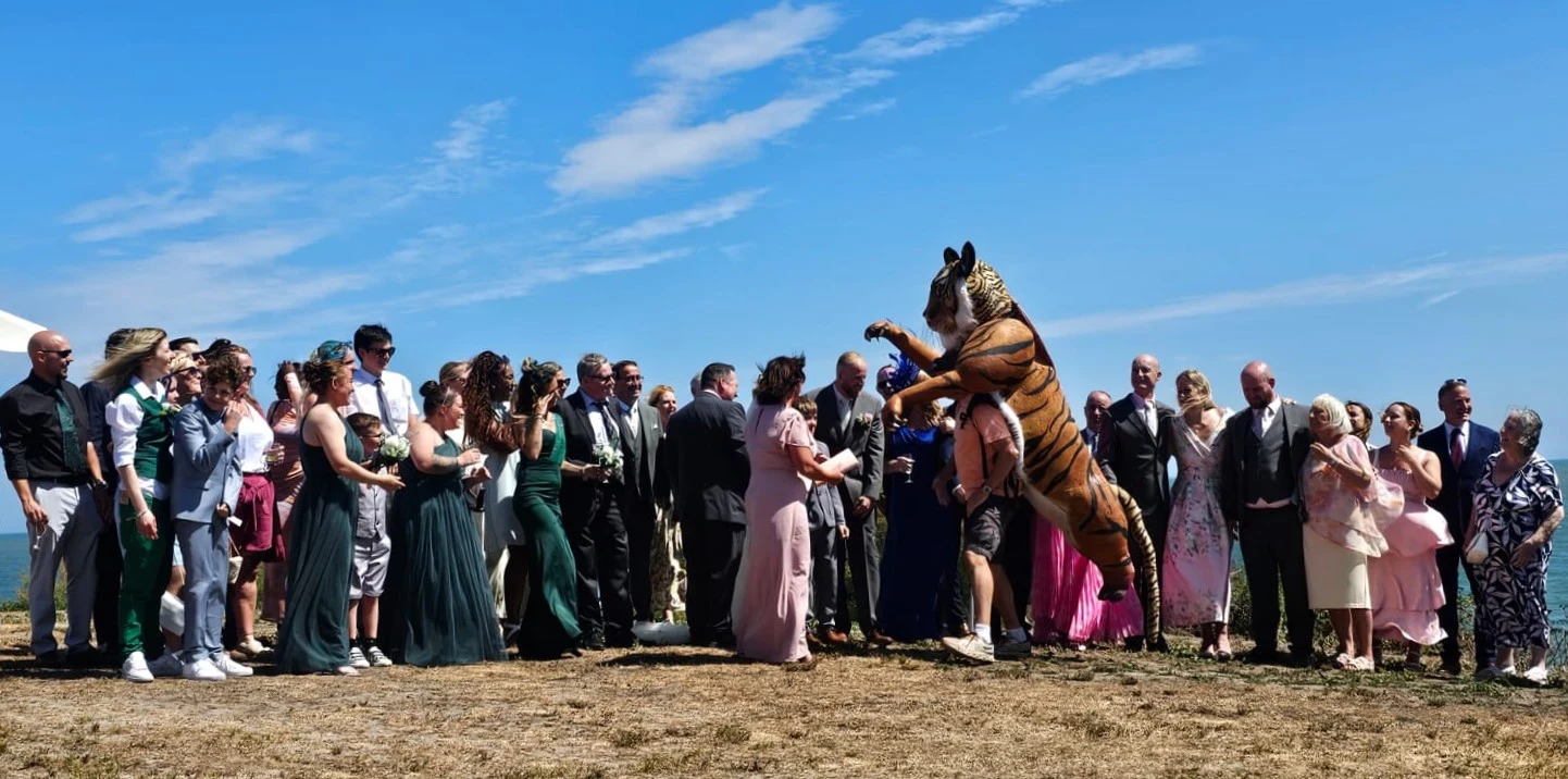 Walking into a wedding in Suffolk