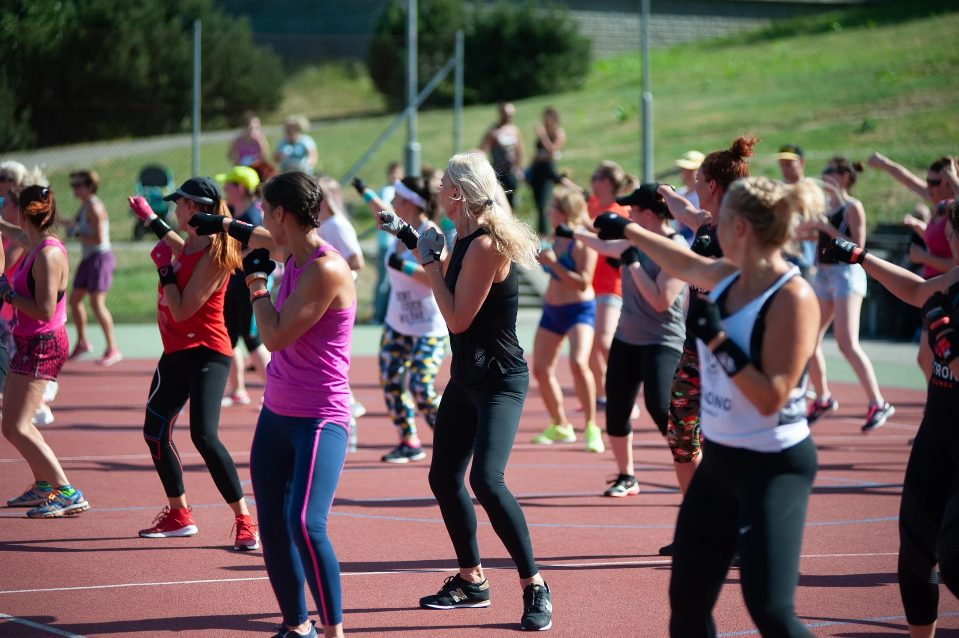 Group of women working out