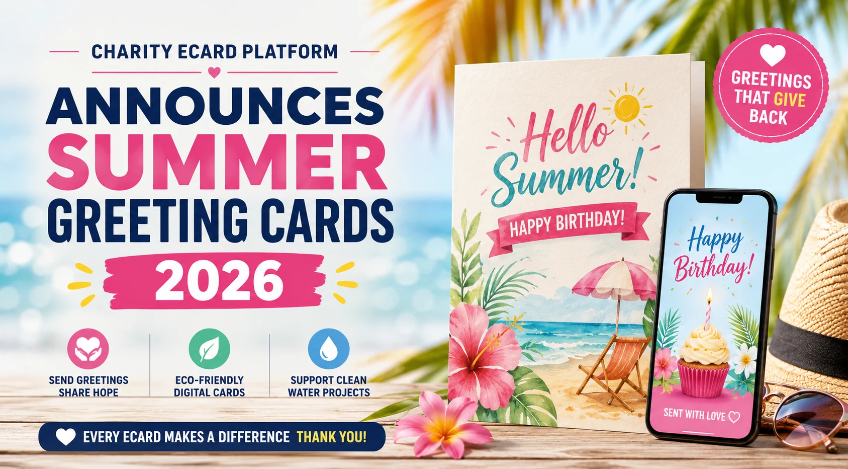 Charity eCard Platform announces Summer Greeting Cards 2026