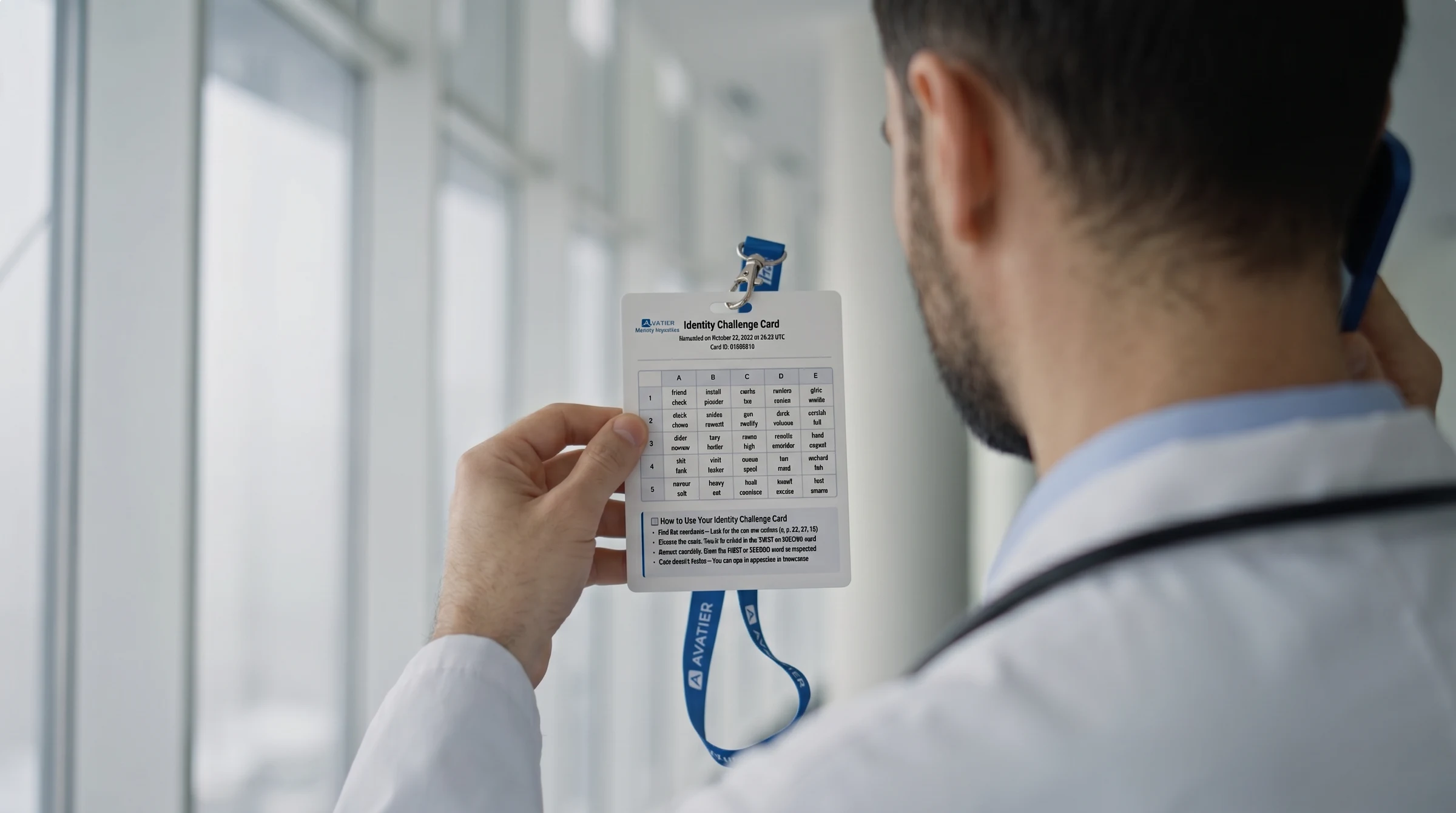 Doctor Using Identity Challenge Card