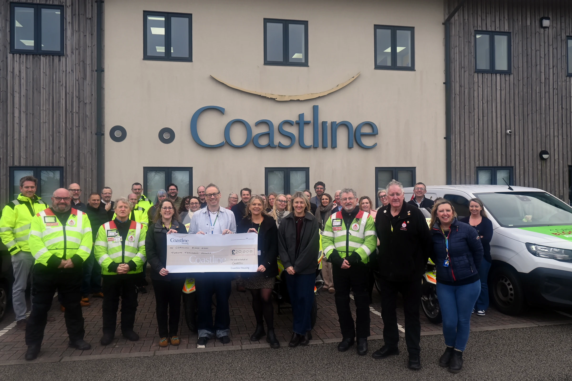 Local housing charity raises £20,000 for Cornwall Blood Bikes
