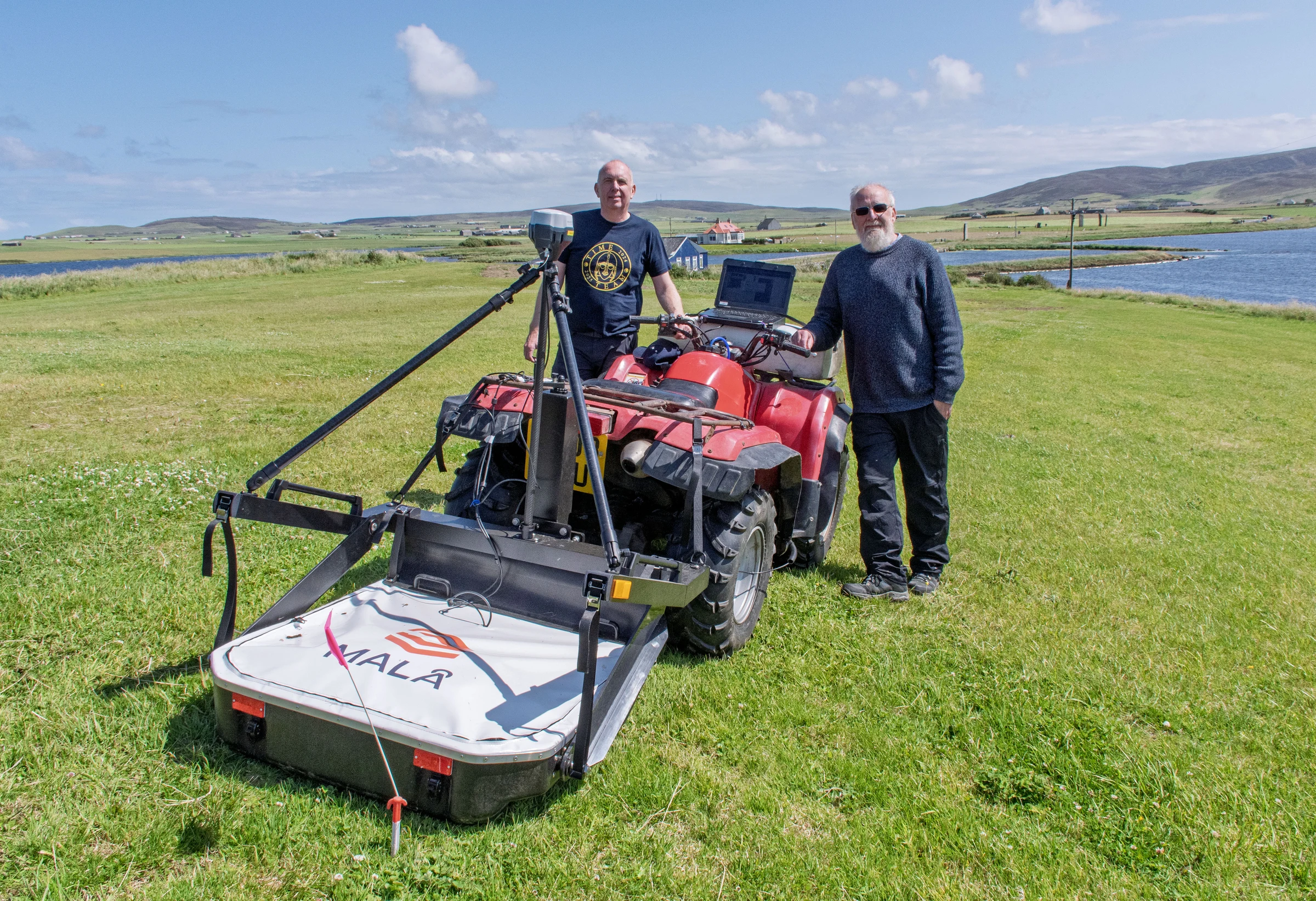 Shot of John Gater & Mike at the Ness with the GRP equipment