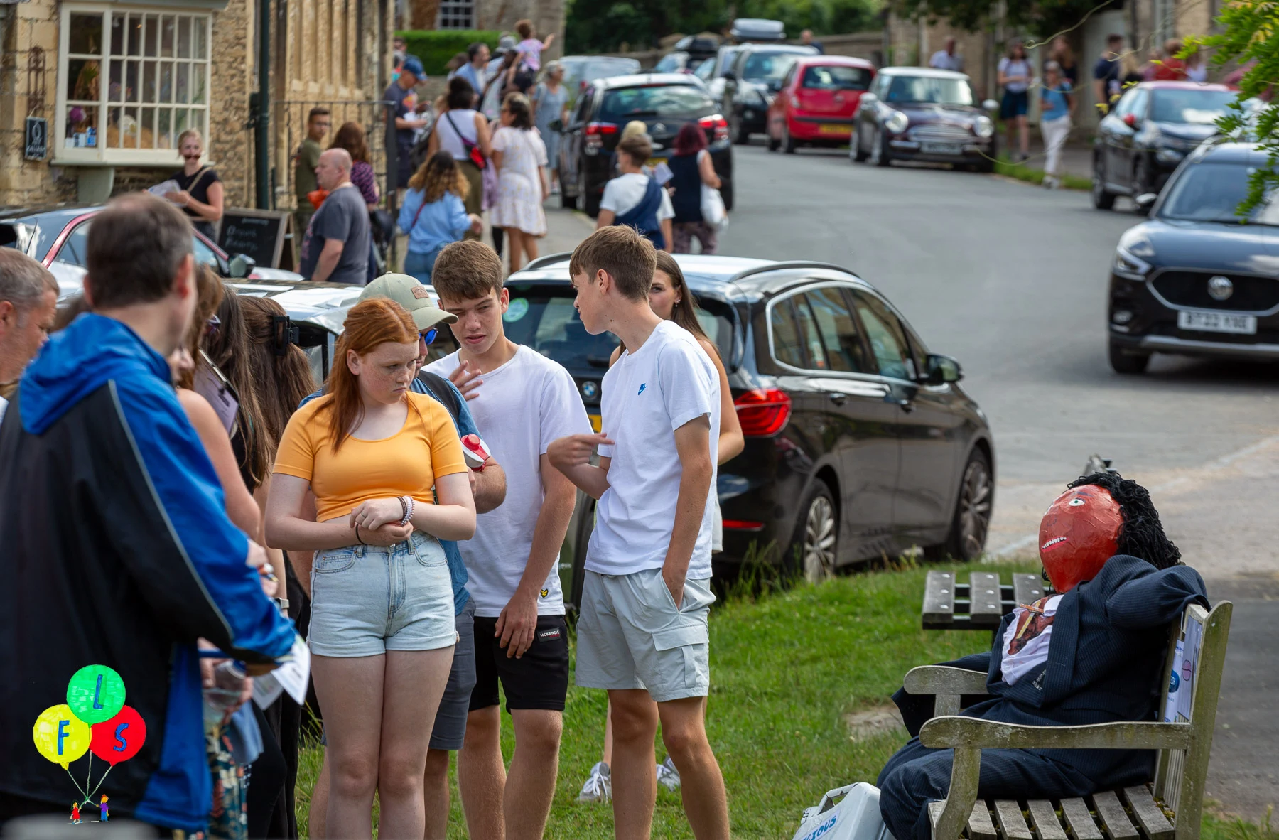 Visitors at Lacock Scarecrow trail