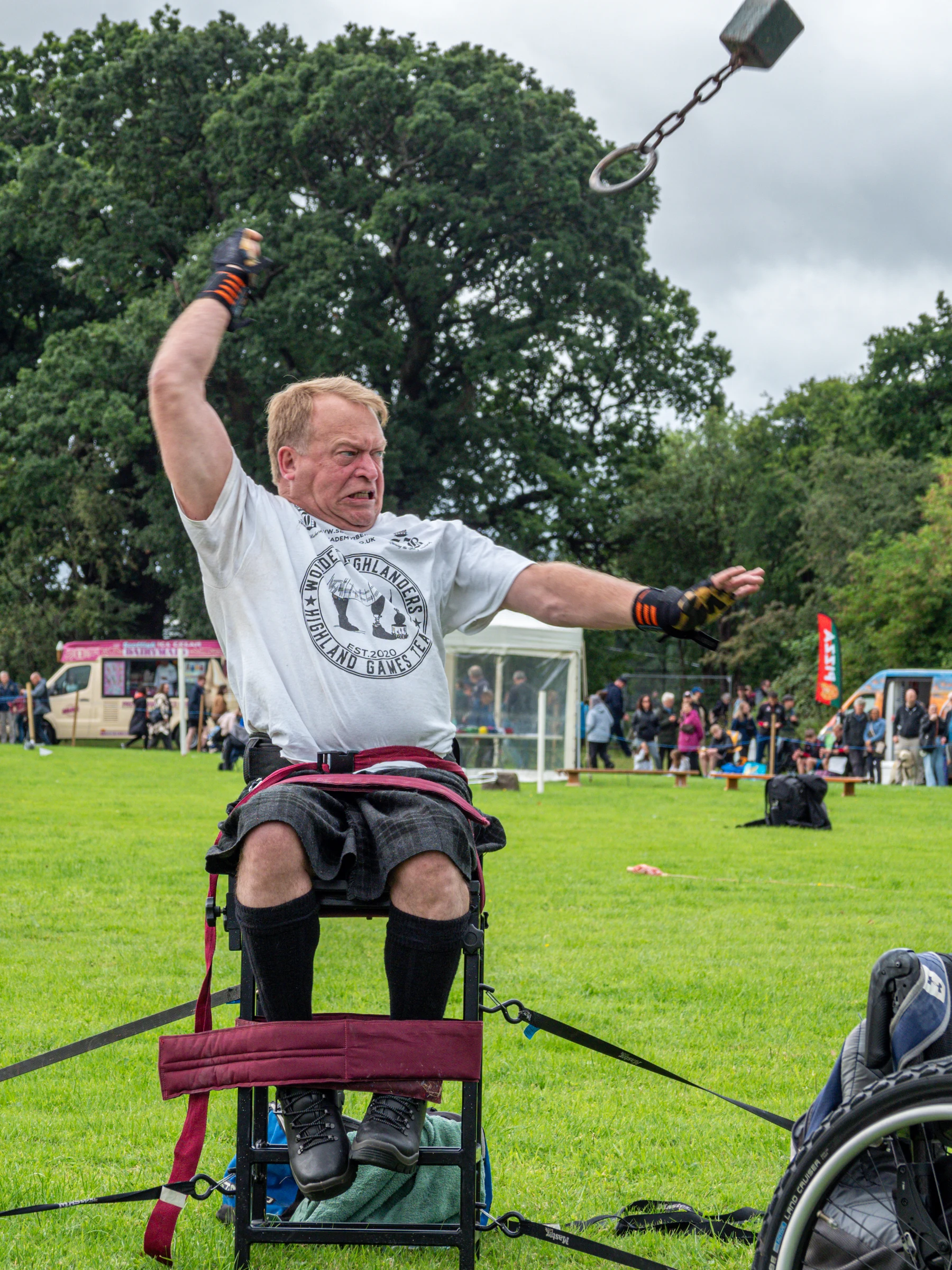 Stirlign Highland Games 2024 para athlete David Dent