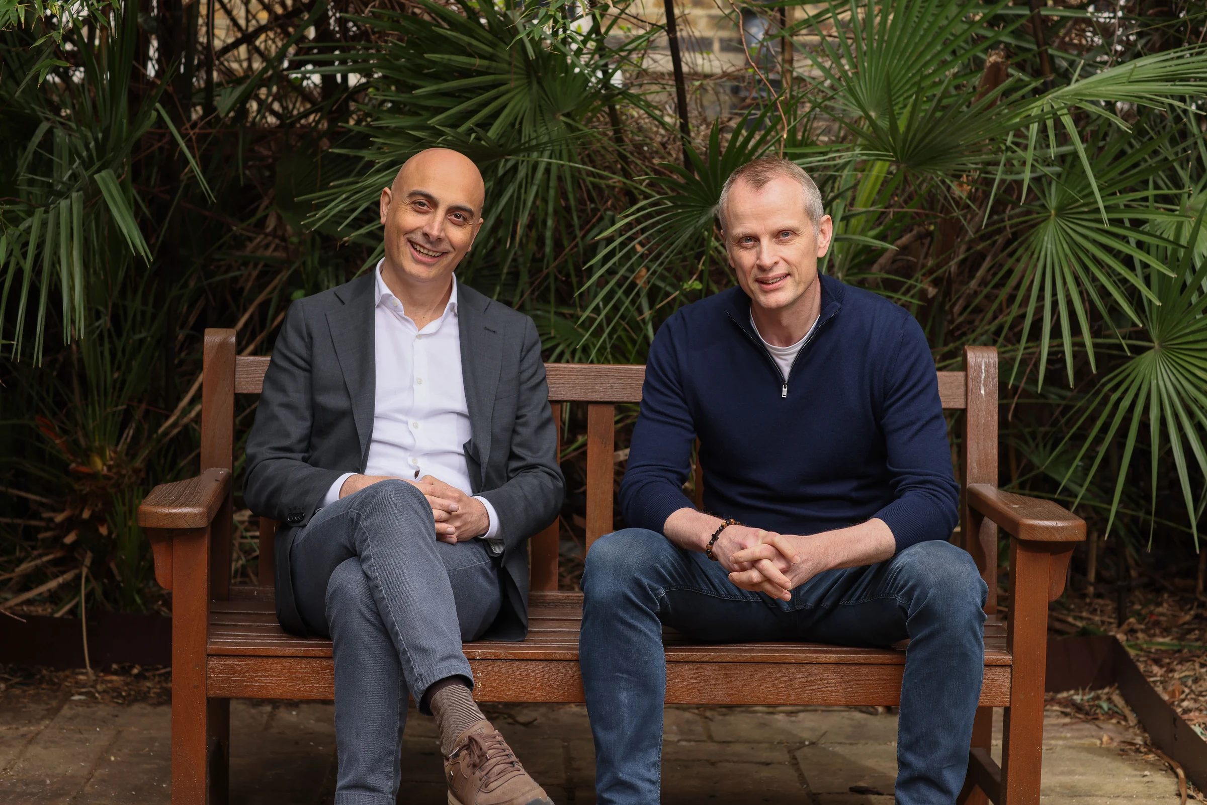 Co-Founder and Chief Scientist Giancarlo Cobino (left) and Co-Founder and CEO Stephen McCreath (right). Photographer: Alex McGuire. Picture: London