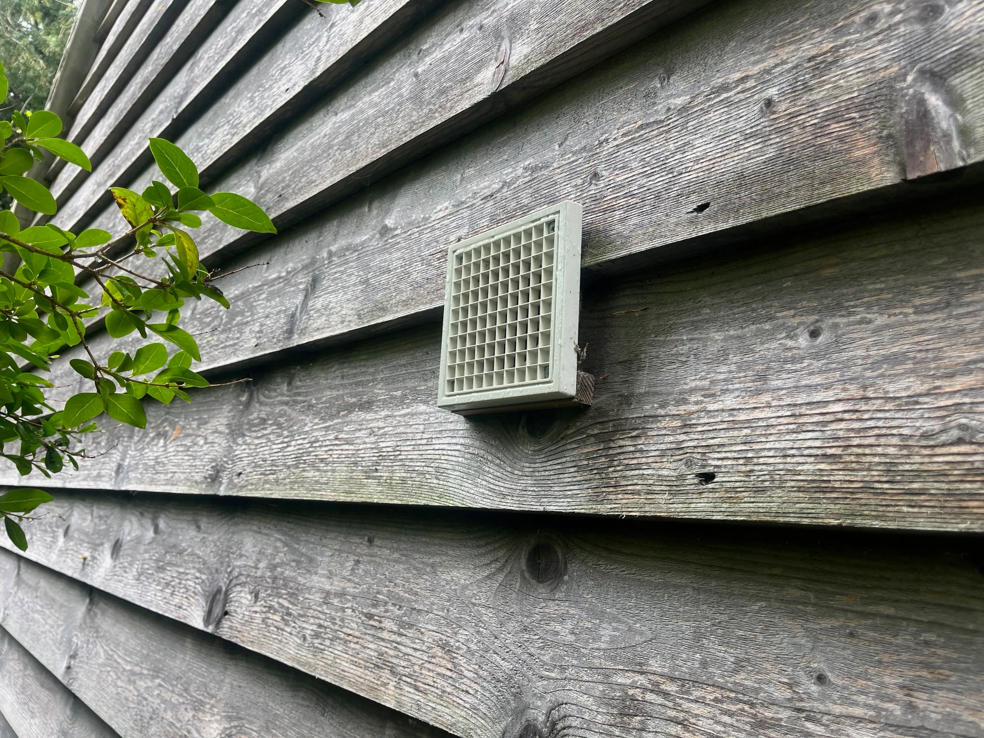 Ventilation air intake on a building, air quality and airtight homes.