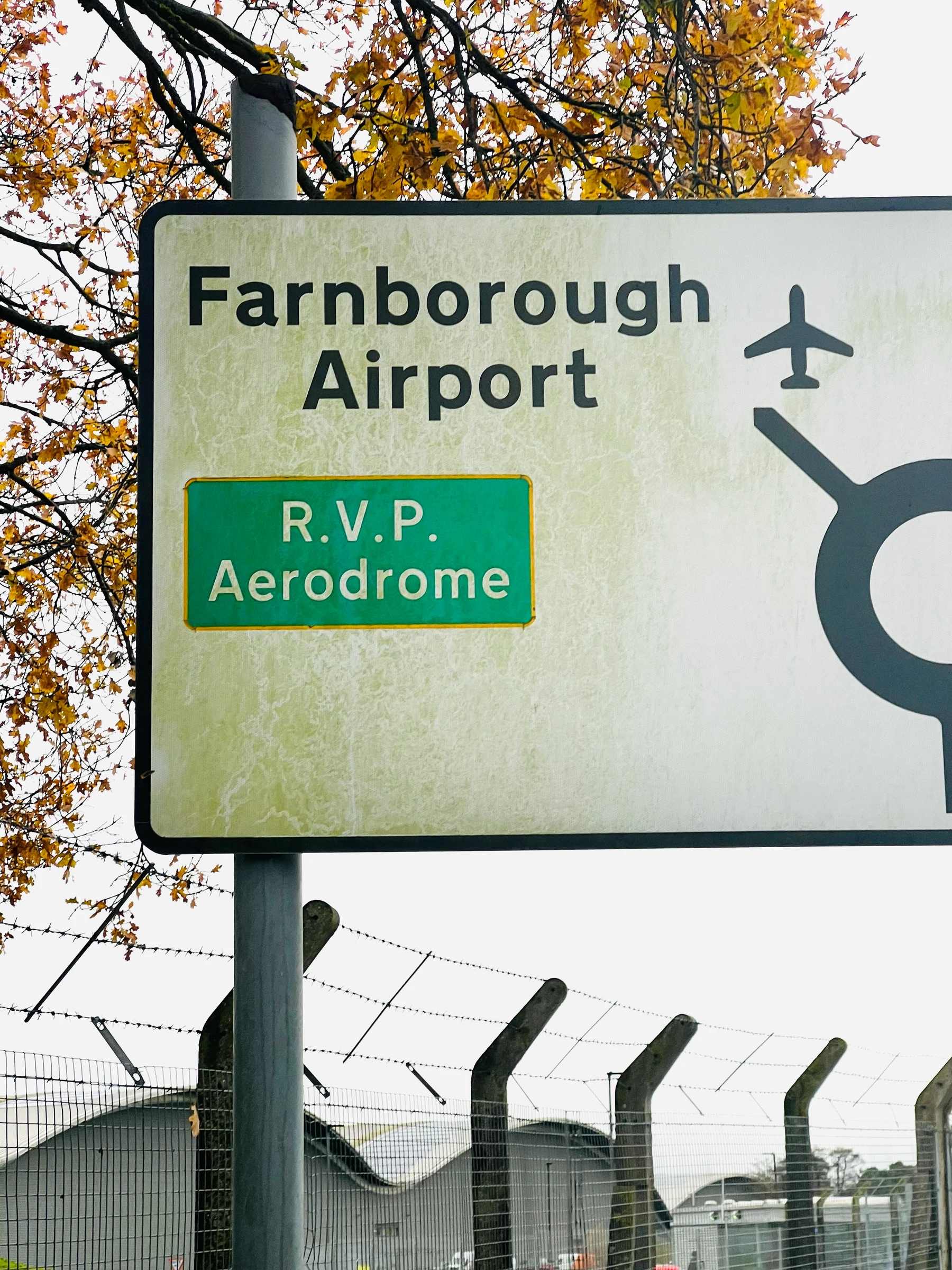 Farnbrough Airport Sign