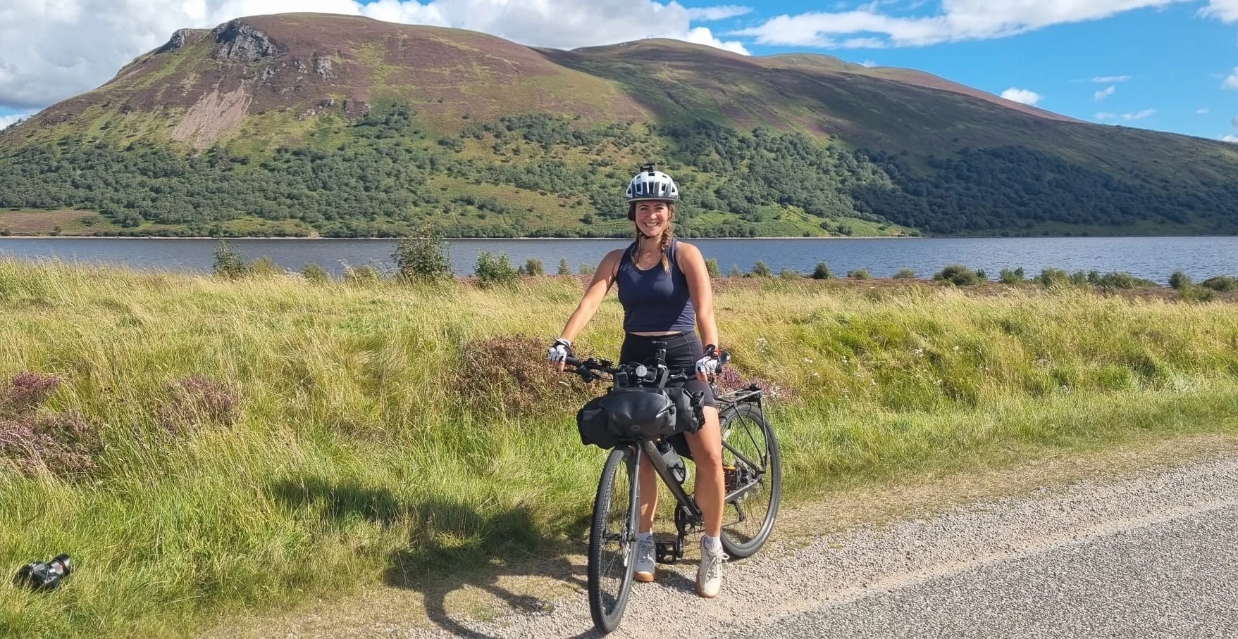 Sarah De Groen pictured on a training bike ride