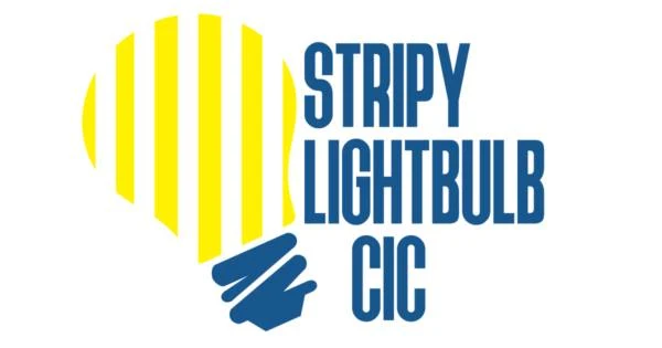 Stripy Lightbulb CIC logo - white background