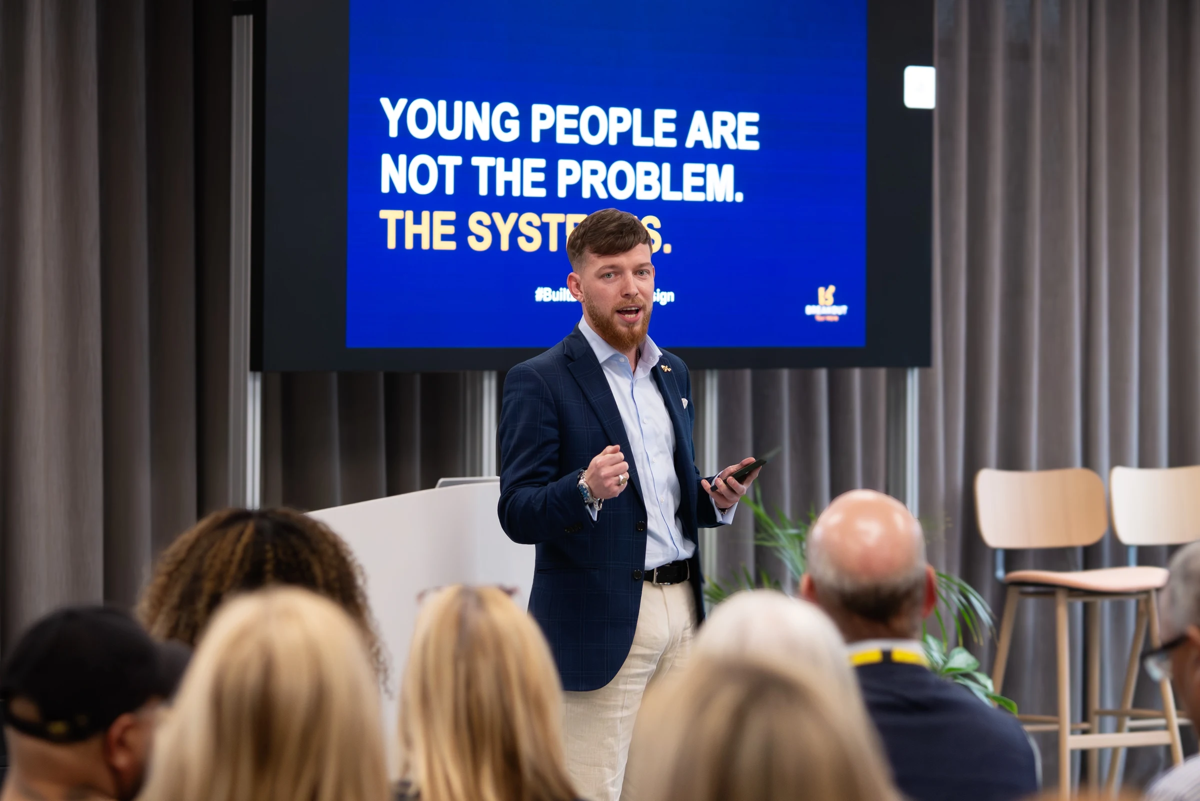 BREAKOUT Founder Roman Dibden during his opening address.