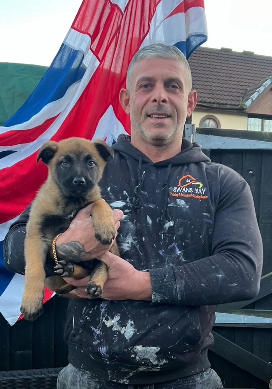 Tymoor with puppy Chico