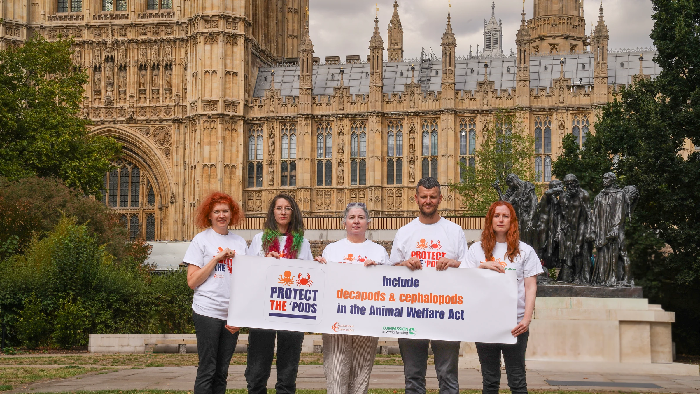 Giant lobster and octopus descend on Westminster as charities call on government to 'get its acts together' for sentient animals