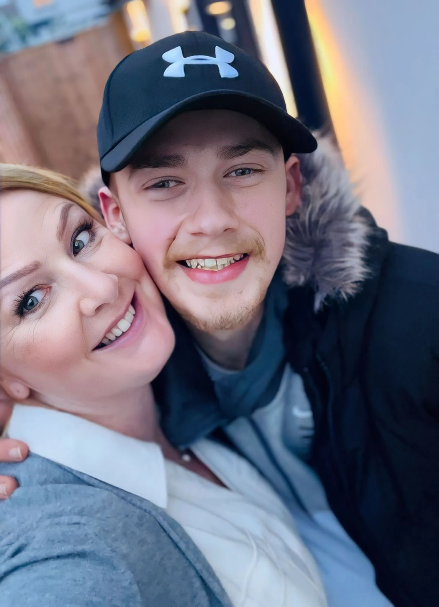 Mum Sue Matthews with her son Matthew