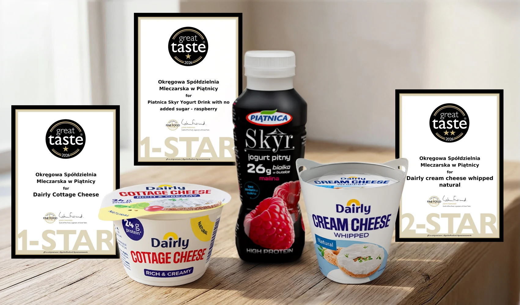 Three OSM Piątnica products recognised at Great Taste 2026