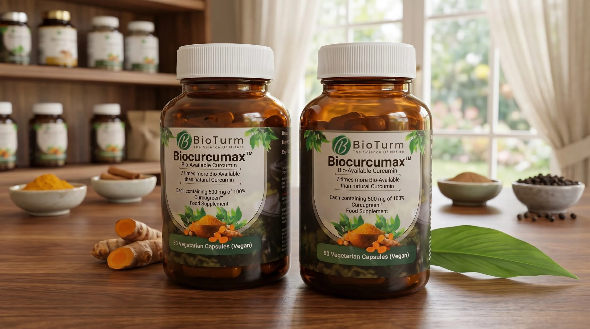 Biocurcumax (BCM-95) 60 Capsules in each Bottle