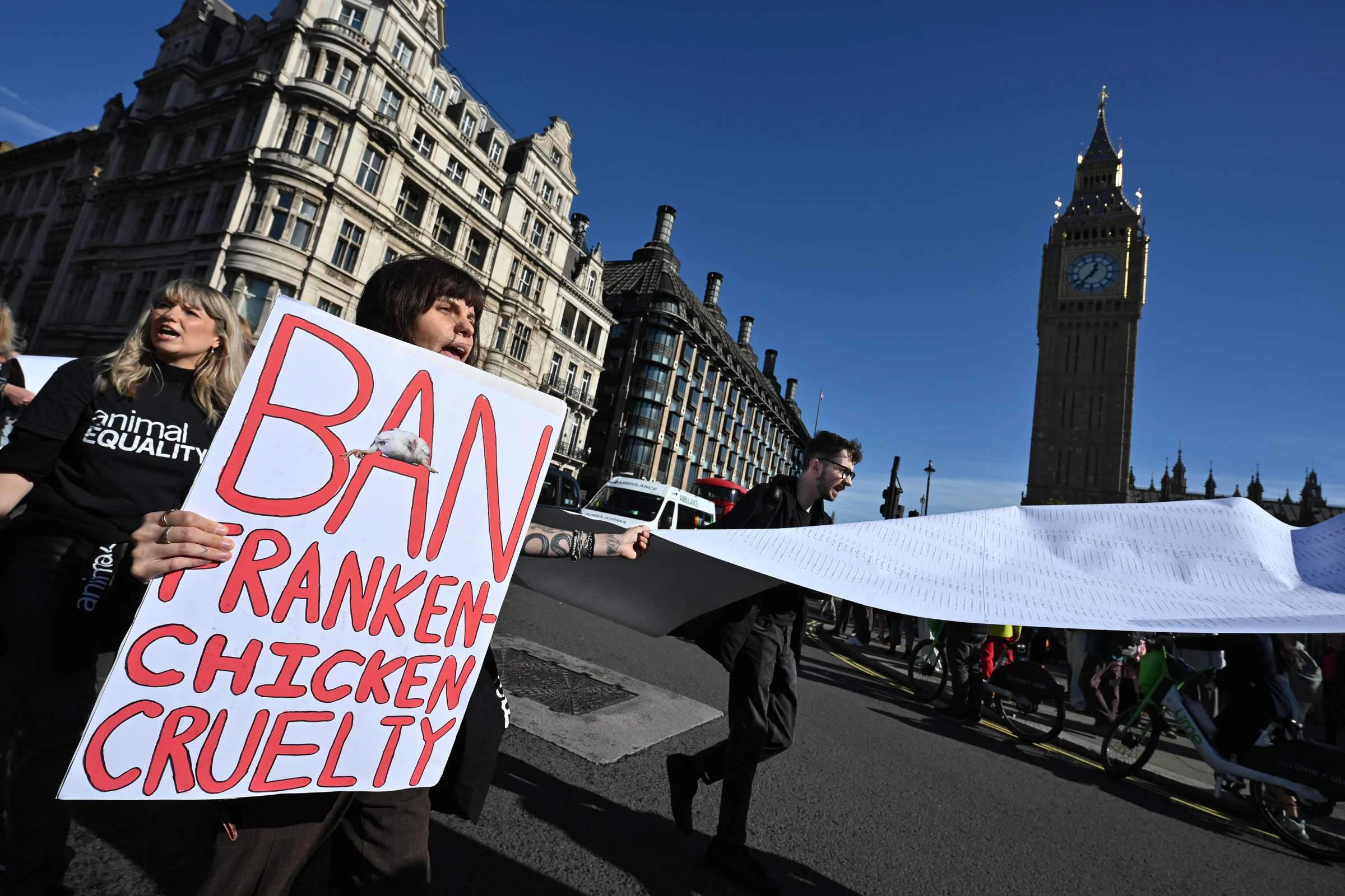 World’s longest animal welfare petition marched through London