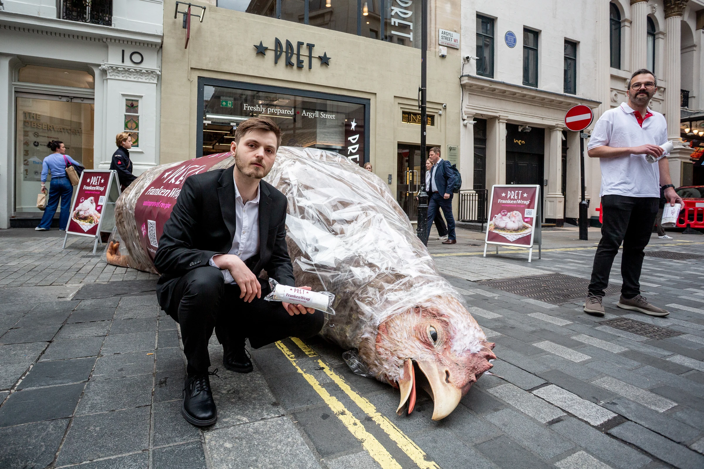 MONSTROUS 4-METRE CHICKEN DUMPED OUTSIDE PRET