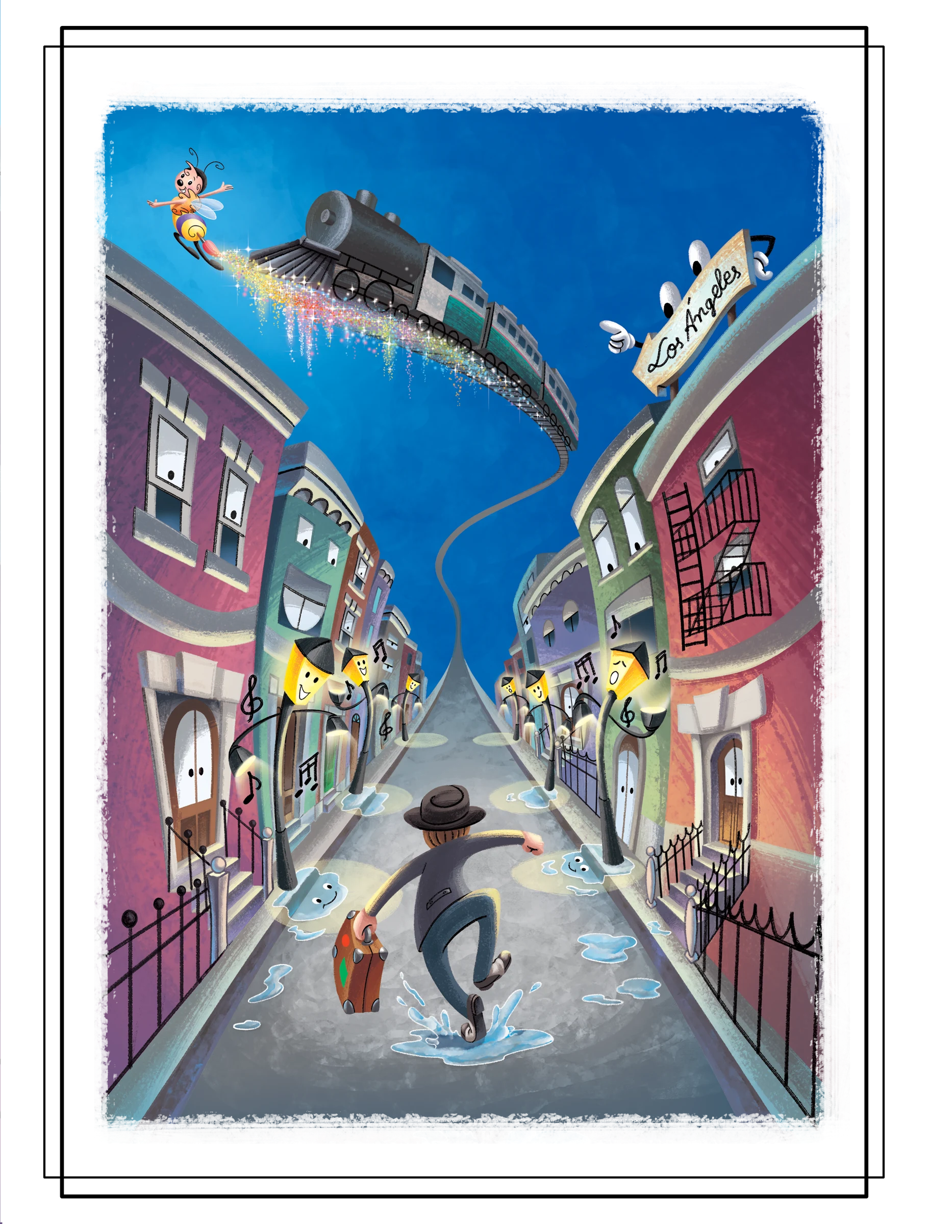 "Fine Art by Cristina Cargasacchi: Walt Disney finding inspiration in NYC. A moment of discovery."