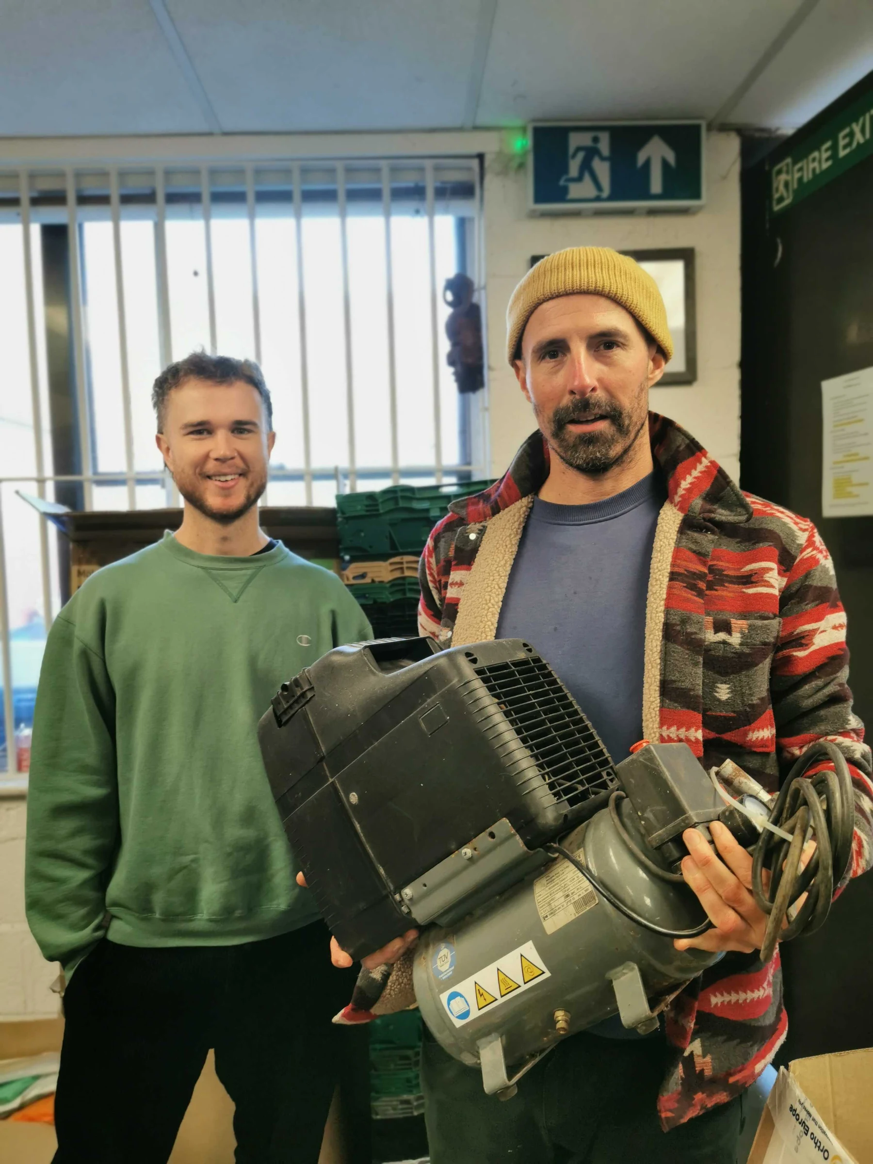 Rally member Noah Stevens (left) & STAND founder Tom Williams OBE (right)