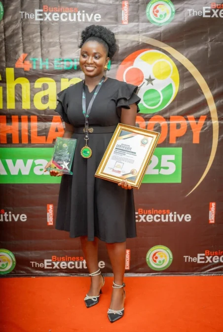 Florence Nketia at Ghana Philanthropy Awards (Programs Director, The Sunshine Volunteers Organization):