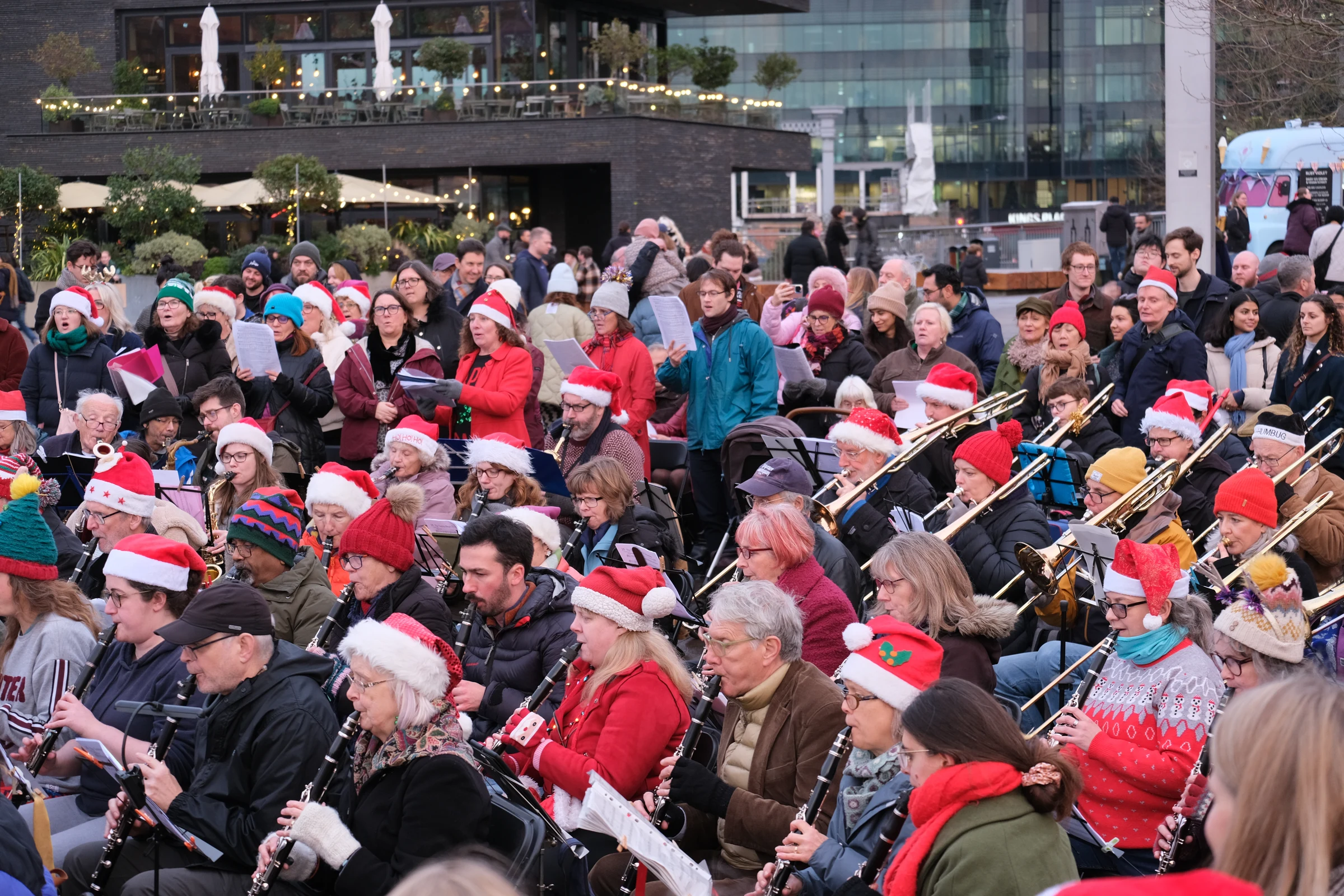 Performers at the Big Christmas Wind Orchestra 2024