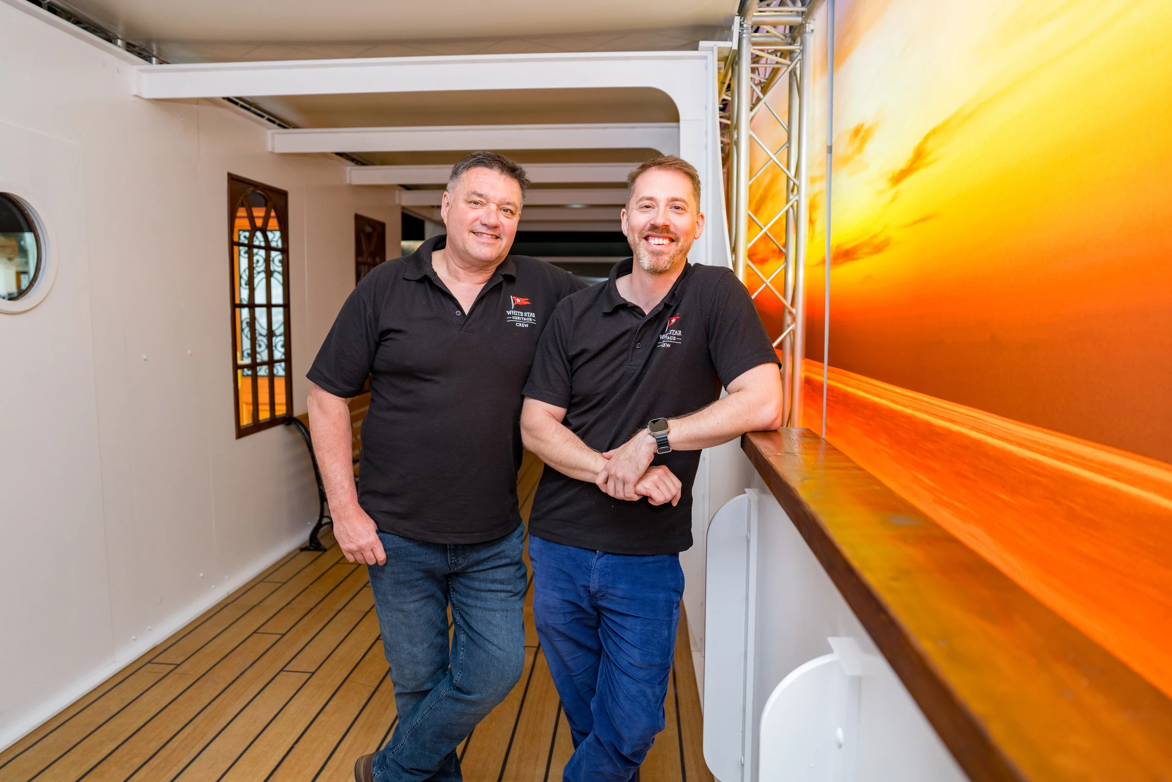 Director Tom Rudderham and Dik Barton at the Titanic Exhibition