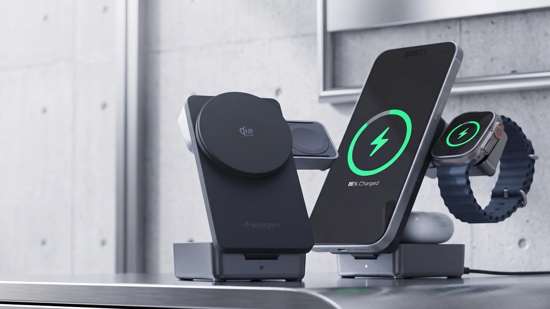 Essential Qi2.2 3-in-1 Wireless Charger