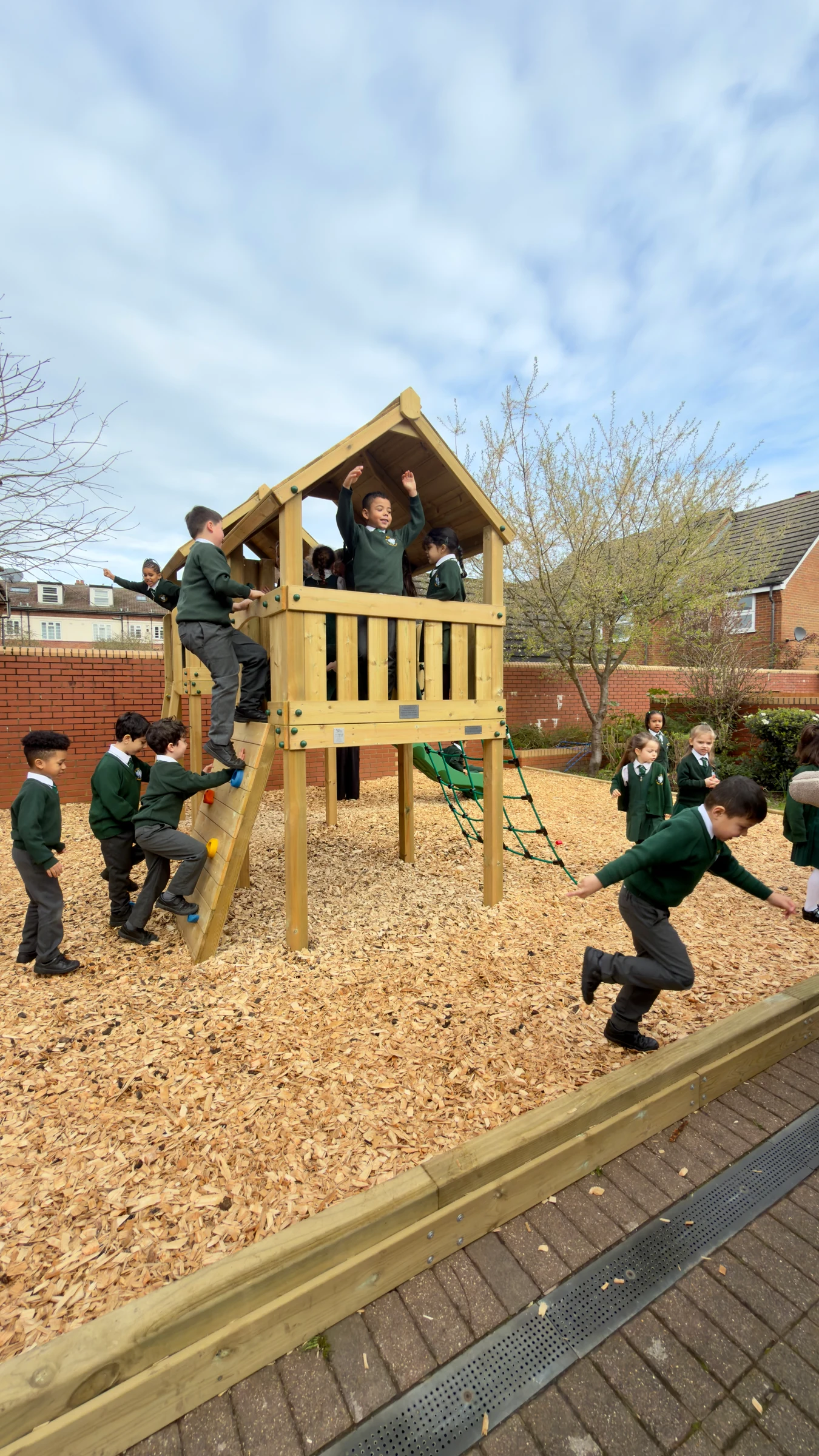 Happy children playing