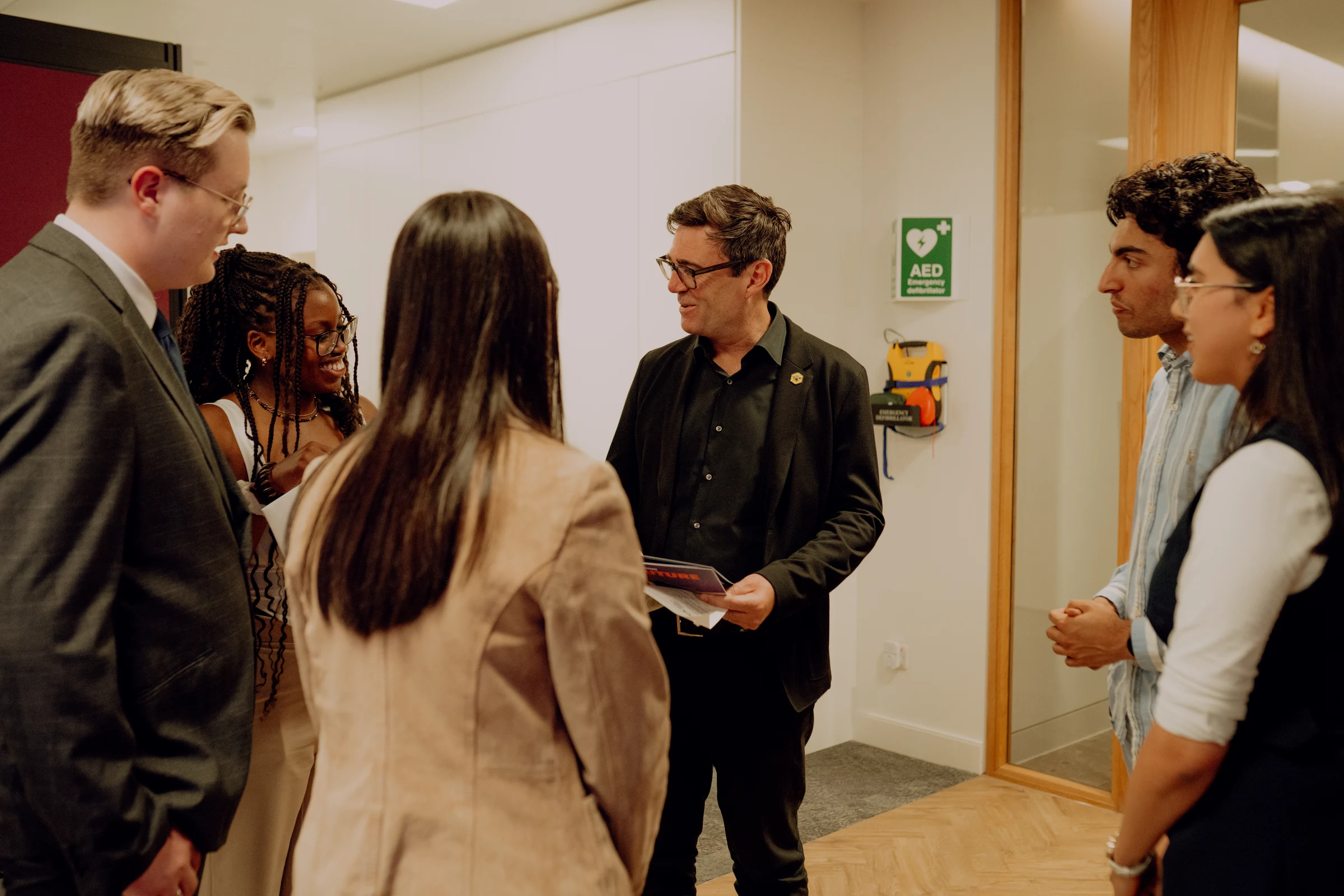 Mayor Andy Burnham with Young People Youth Leads UK 2025
