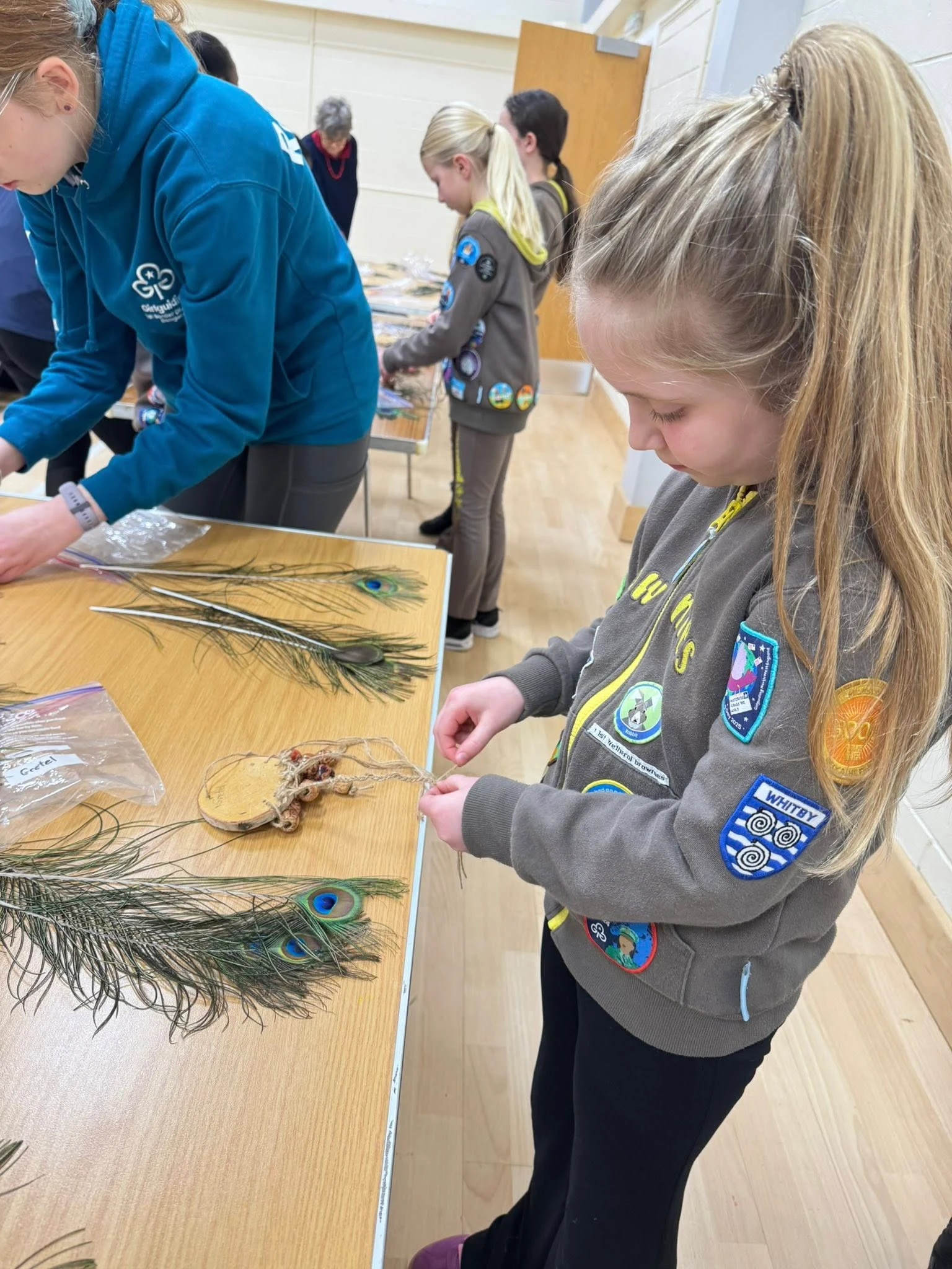 Making dream catchers, ready for the sleepout