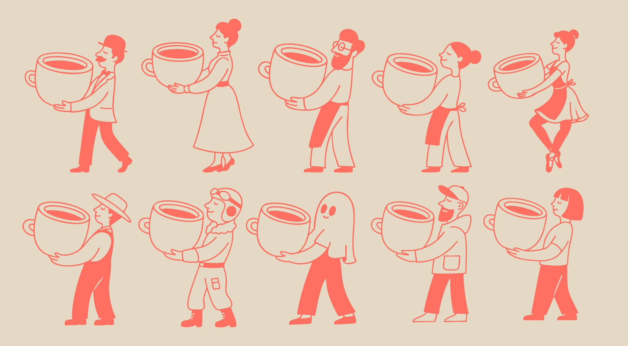 Stokes Coffee illustration style