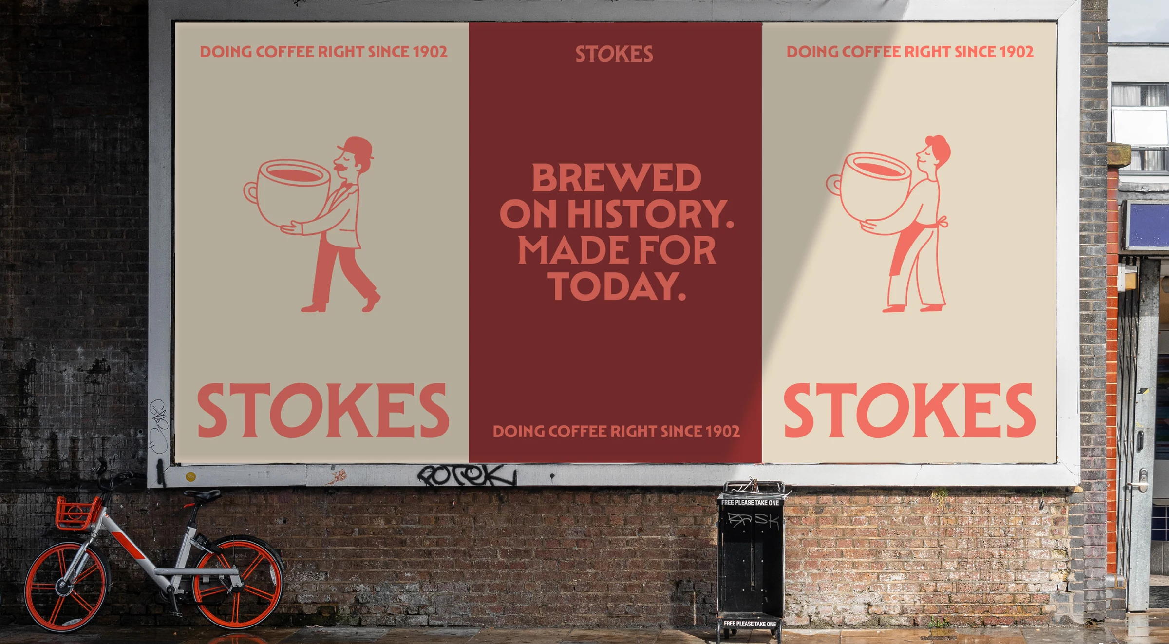 Stokes Coffee advertising board concept