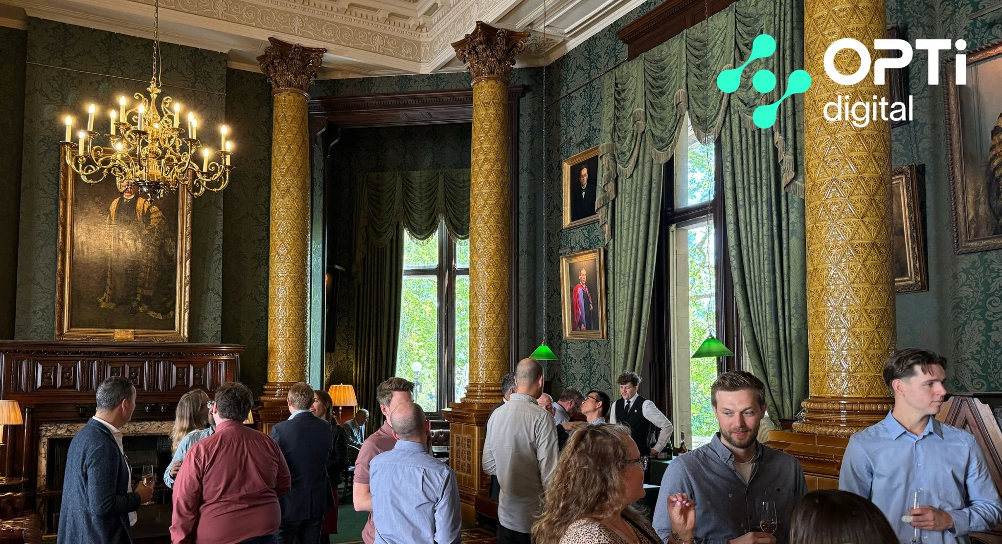 Publisher revenue leaders networking during Opti Day London
