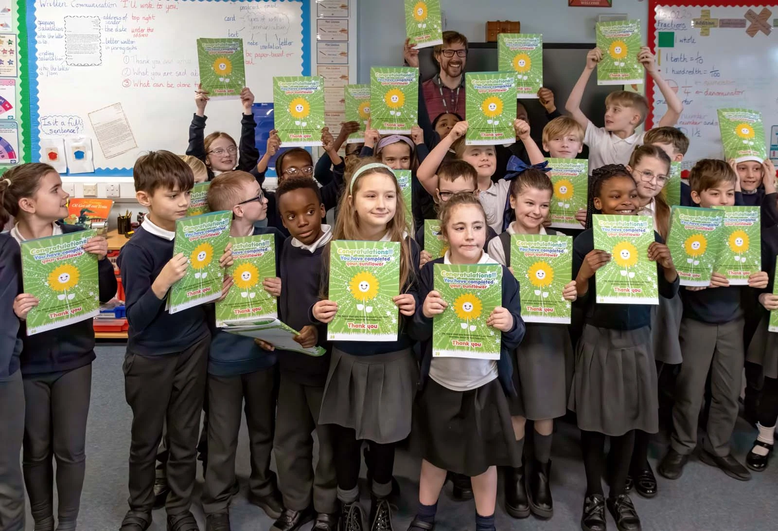 Children at St Edmunds RC Primary in Salford complete the Hummingbird Project