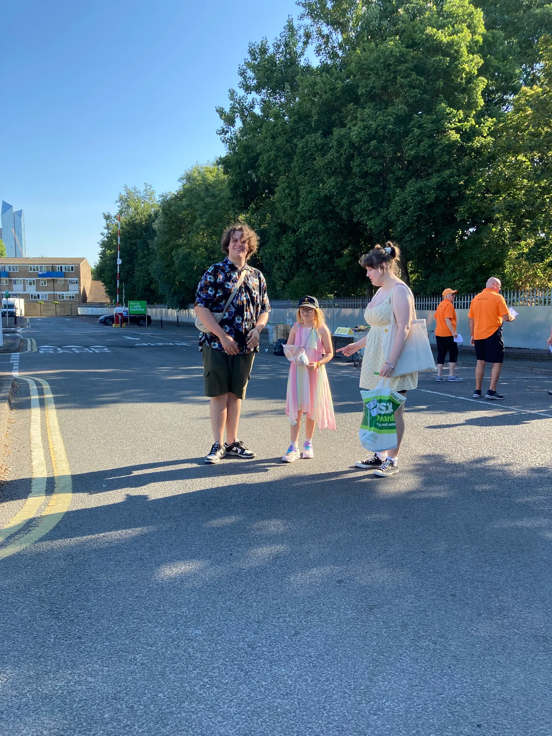 Molly made every driver a thank you card and bracelet, here she is giving them out to the drivers
