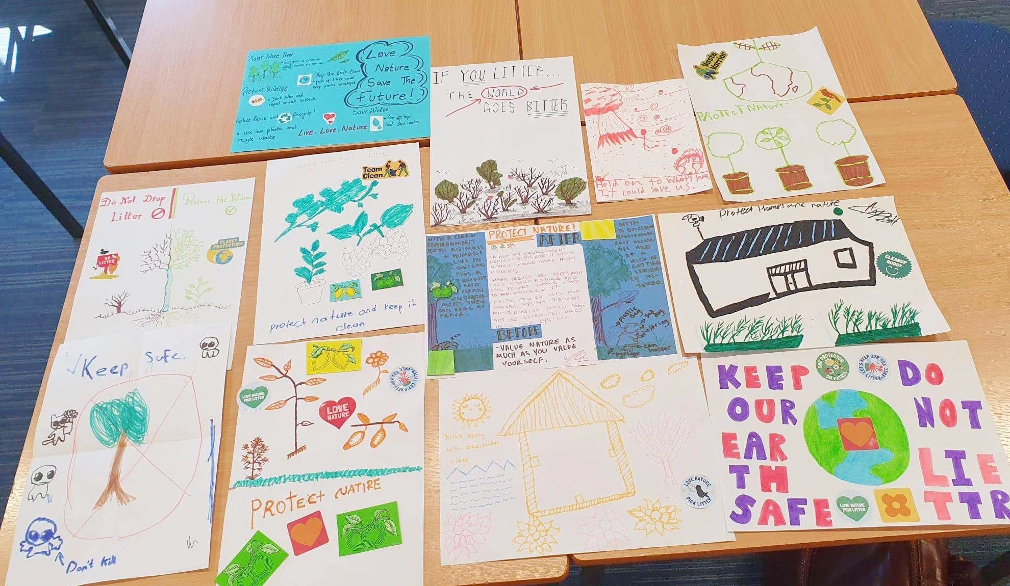 CleanupUK- Love Nature Pick Litter Campaign- Poster Designs Leeds City College