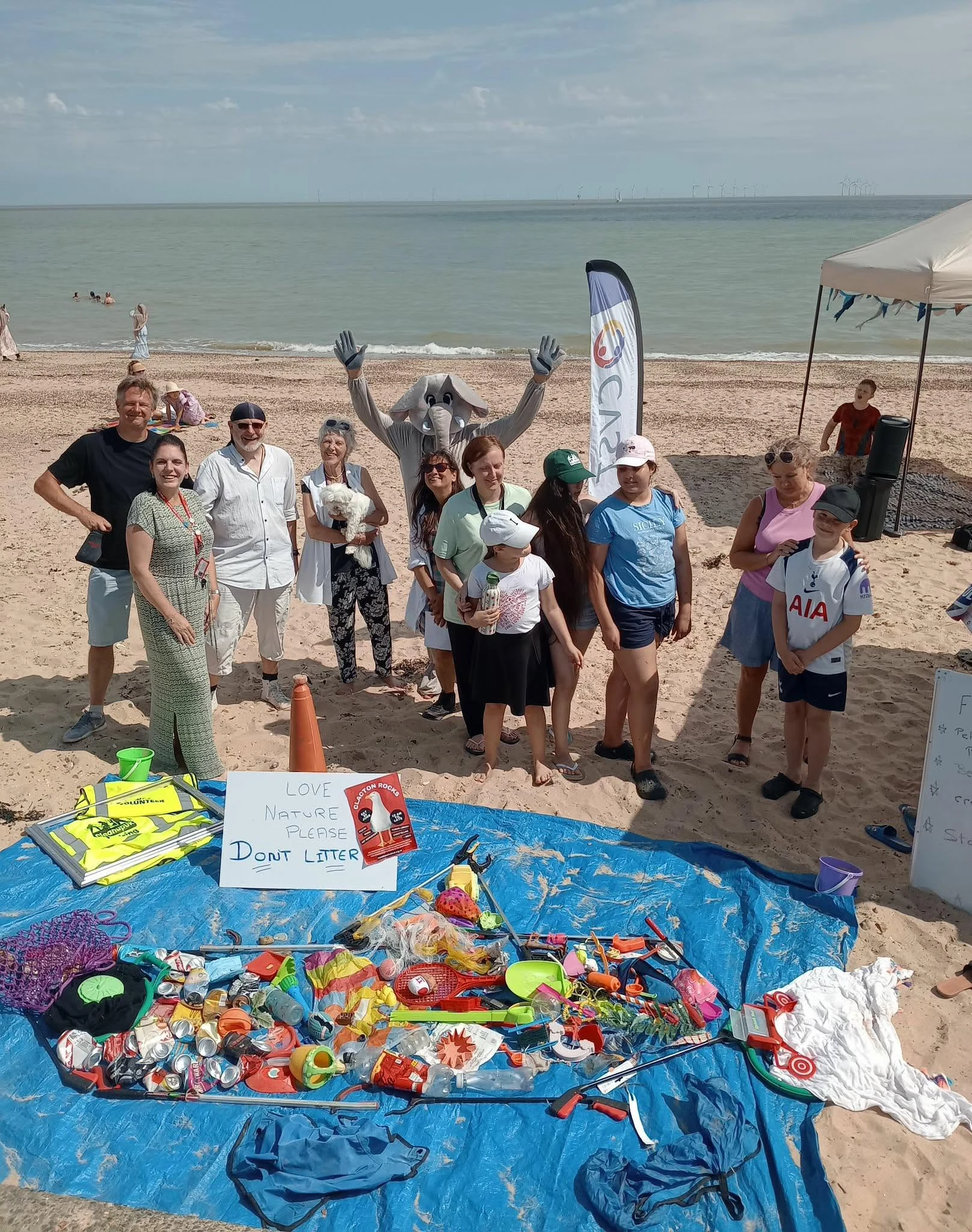 Volunteers - CleanupUK x CVS Tendring at Clacton Rocks Event